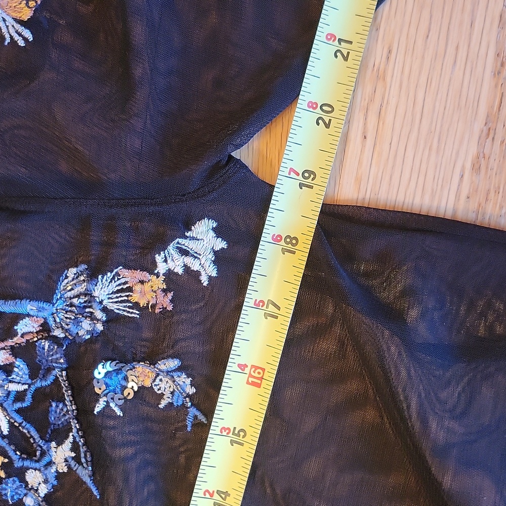 Free People Black Floral Embroidered Midi Dress - Picture 11 of 16
